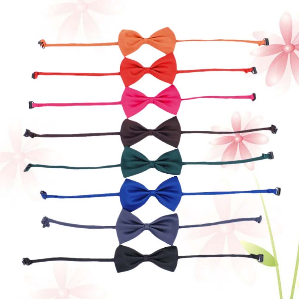 

10Pcs Pet Bow Ties Adjustable Multicolor Dog Collar Neckties Durable Reusable Dog Accessories for Dogs Cats Pet Bow Ties