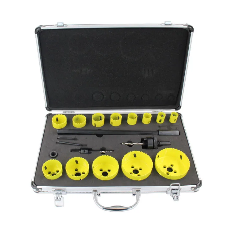 19pcs Bi Metal Hole Saw Cutter Kit Blade Drilling Tool Arbor Pilot Drill Set for Metal Carpenter Plumber - view 4