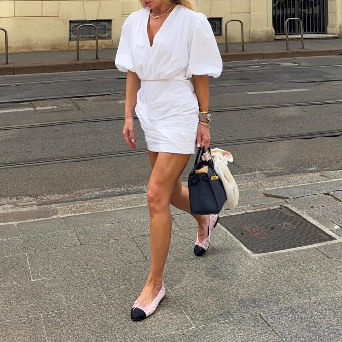 KWTX Elegant Pleated Cut Out Short Dress Casual Party Evening Minimalist Designer High Quality Streetwear Birthday Banquet