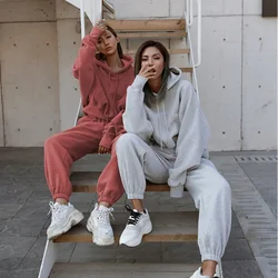 Casual Sports Set for Women, Tracksuit, Long Sleeved Sweatshirts and Pants, Running Clothing, Fashion Suit, 2 Piece Set, Sprin