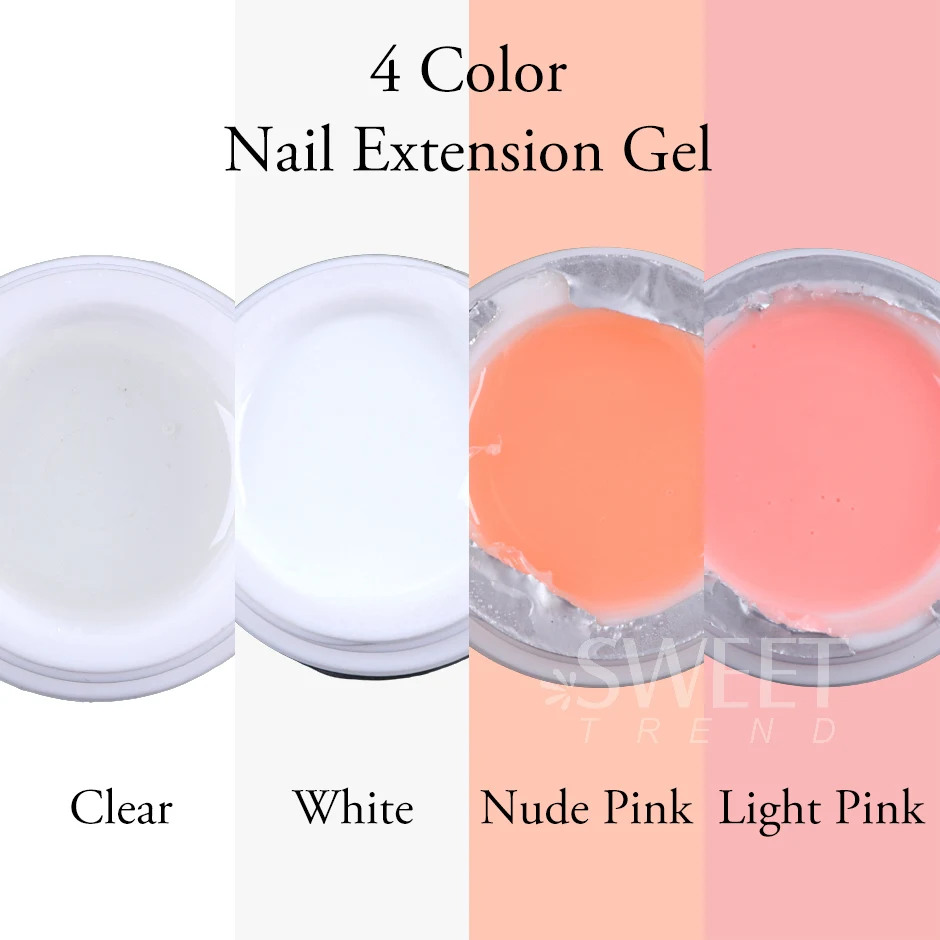 15ml Poly acrilico Extension Gel per unghie Nude Pink White Clear Construction Builder Tools French Finger prolungare Jelly Manicure Decor