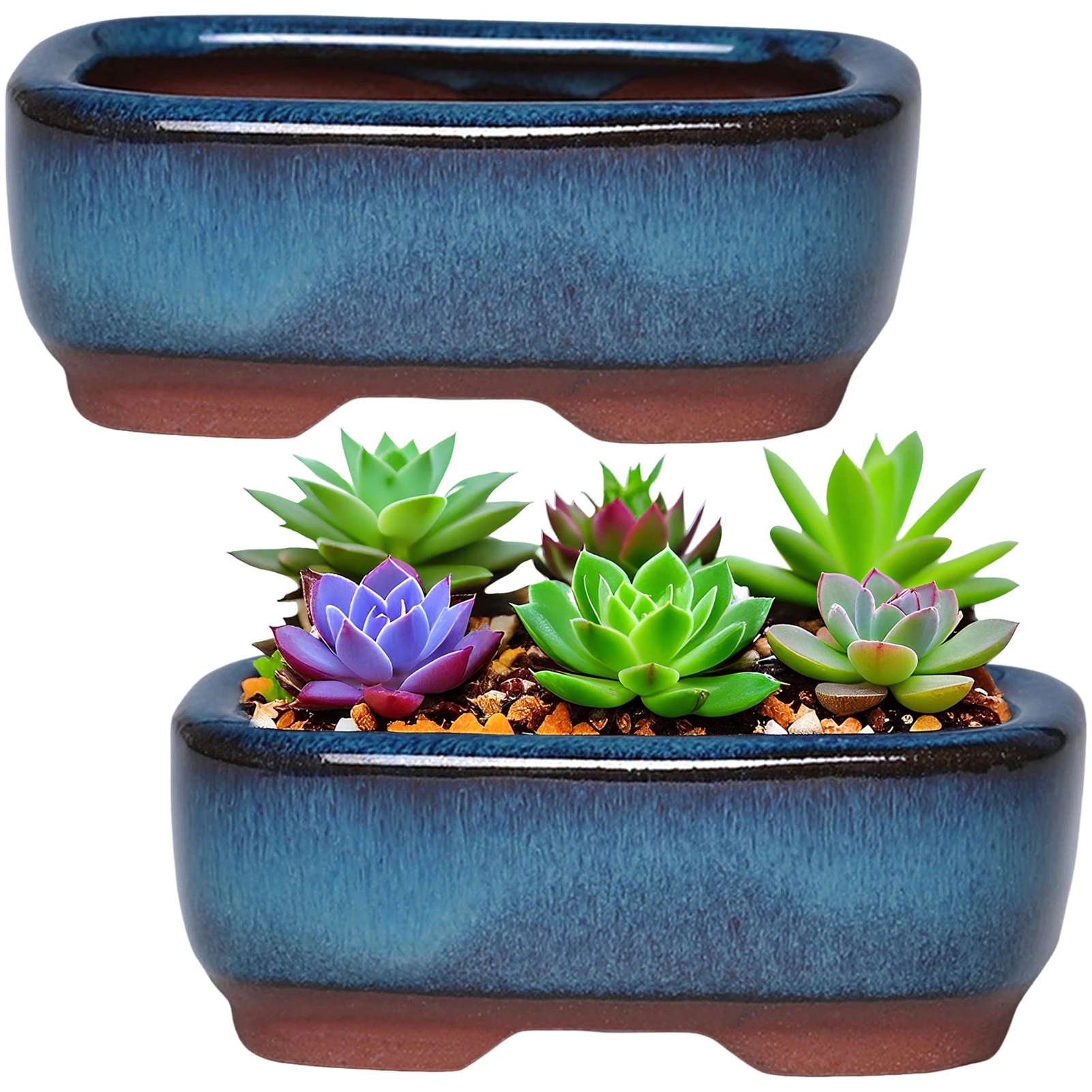Ceramic Flowerpot Creative Succulent Planter with Drain Hole Flowers High Quality Chinese Style Bonsai Pots Ceramic Crafts