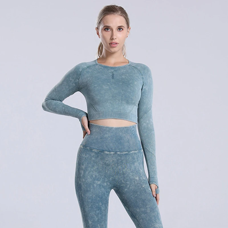 

LANTECH Women Sports Suits Yoga Sets Gym Fitness Pants Run Sportswear Leggings Shirt Exercise Sports Active Tops Clothes