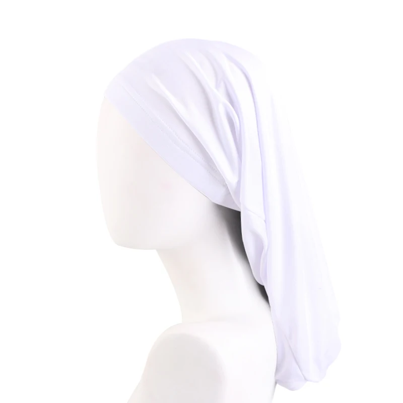 Neue Männer Zöpfe Dreadlocks Nacht Schlaf Kappe Lange Schwanz Motorhaube Kappe Breite Elastische Band Chemo Krebs Hut Unisex Einfarbig Kopf Wrap – Detail 4