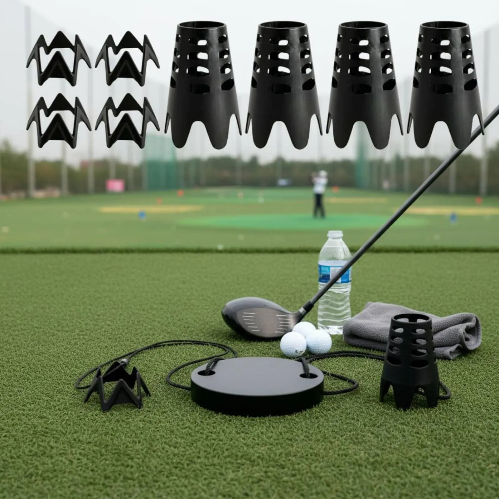 Juego de pesas para tees de golf de plástico, equipo de entrenamiento y recreación, altura ajustable, equipo deportivo para corrección de swing