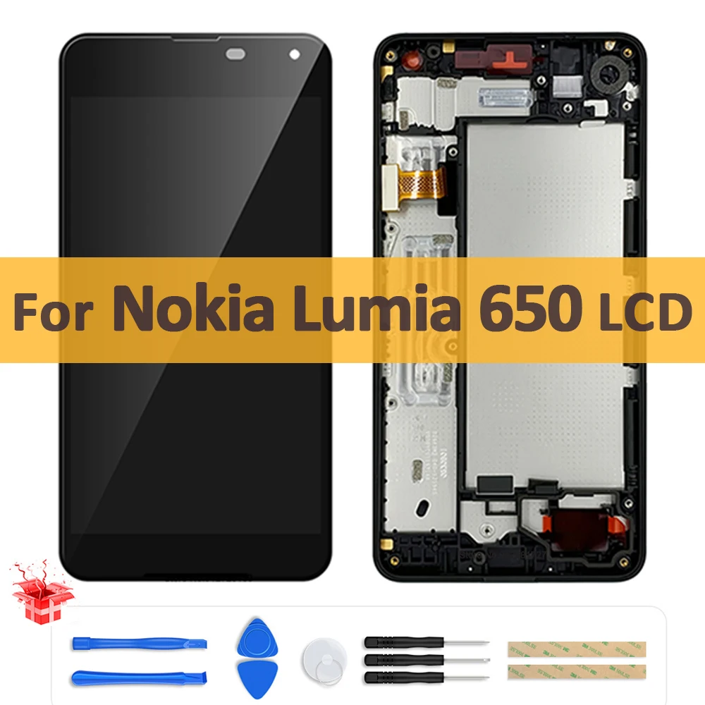 

5.0" Original LCD Display For Microsoft Nokia Lumia 650 LCD RM-1152 RM-1154 RM-1113 Touch Screen Digitizer Assembly with frame