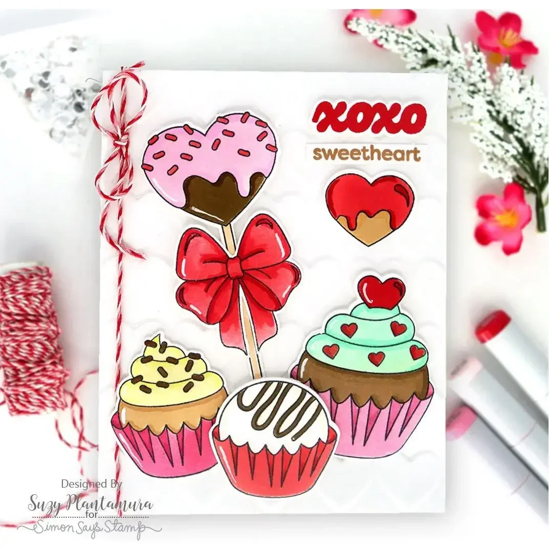 Clear Stamps Sweet Treats 2025 Valentine's Day New Cutting Dies Stencil For Diy Scrapbook/photo Album Decor Embossed Paper