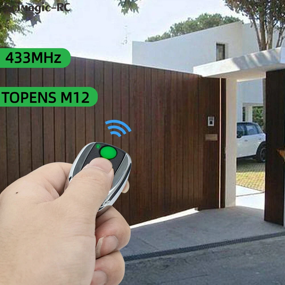 TOPENS M12 4-key remote control for automatic swinging and sliding door opener 433MHz Rolling Code Wireless transmitter key fob