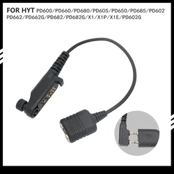 Conector adaptador de Audio para Hytera PD680, X1P, PD600, X1E, Cable de conversión de Walkie headphones a k-type, auricular de 2 pines