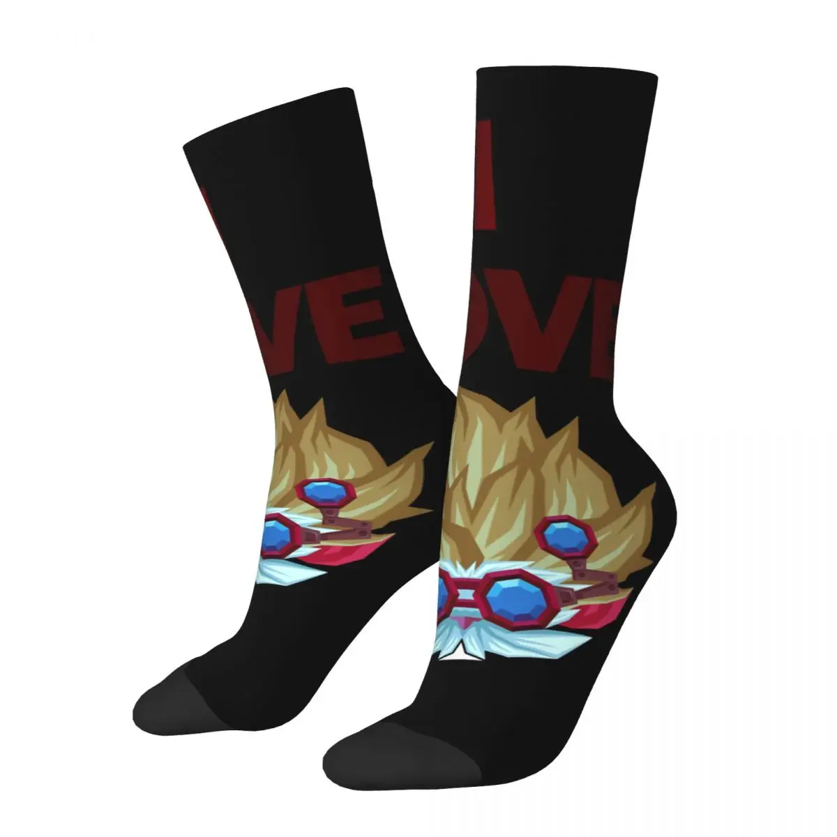 Men's compression Socks I Love Heimerdinger Vintage Harajuku Arcane League of Legends Street Style Seamless Crew Crazy Sock