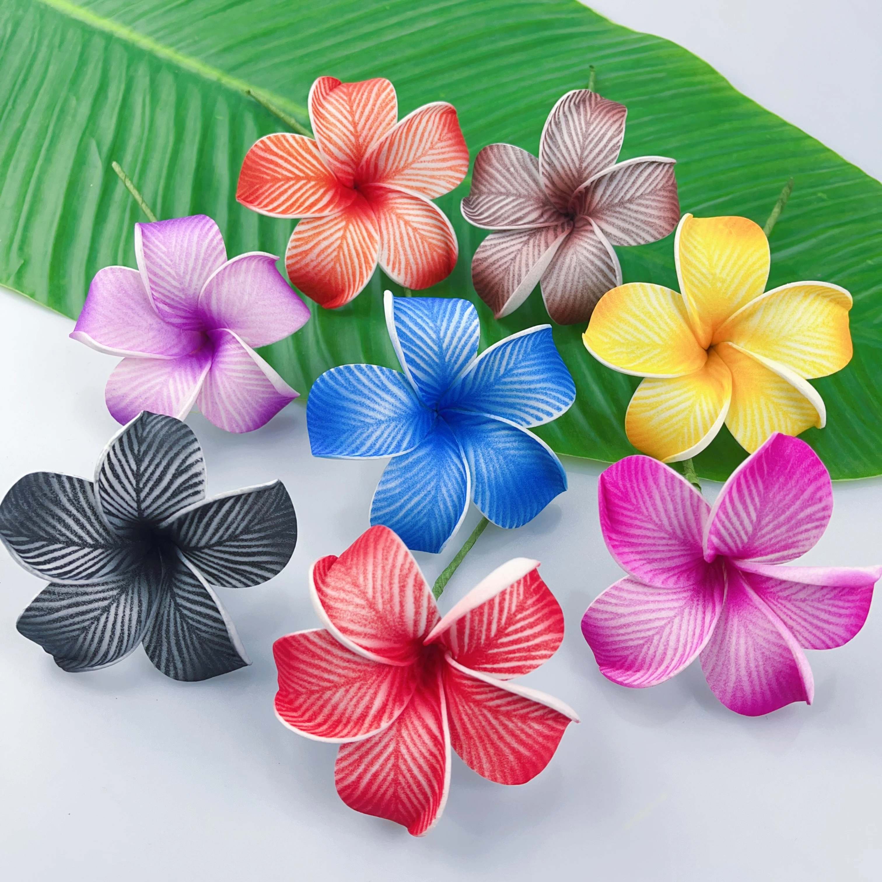 

NEW Foam Tiare Hair Pick 8 Colors 8CM EVA Artificial Hawaii Dance Party Decorative Flower Women's Accessories Hula girl performi