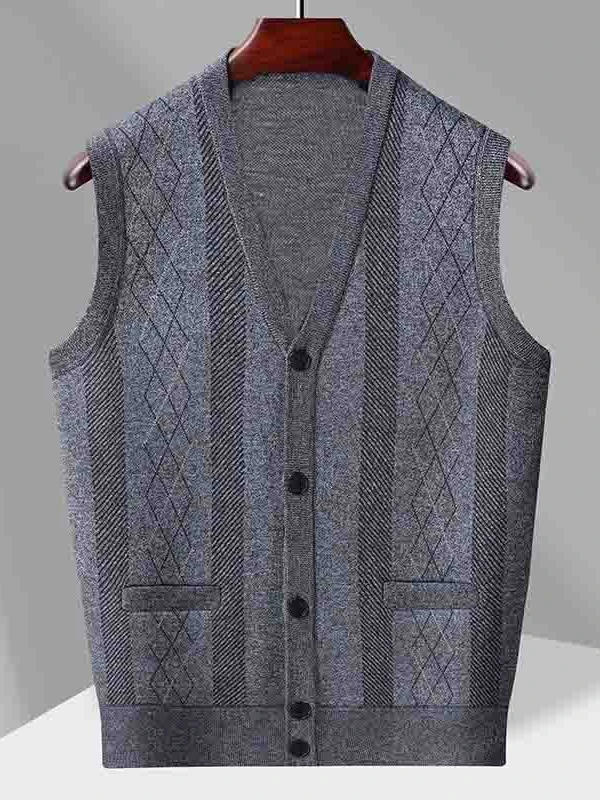 

Вязаный свитер V-Ne Svel для среднего возраста и ли, деловой повседневный свитер из смеси хлопка, весна-осень