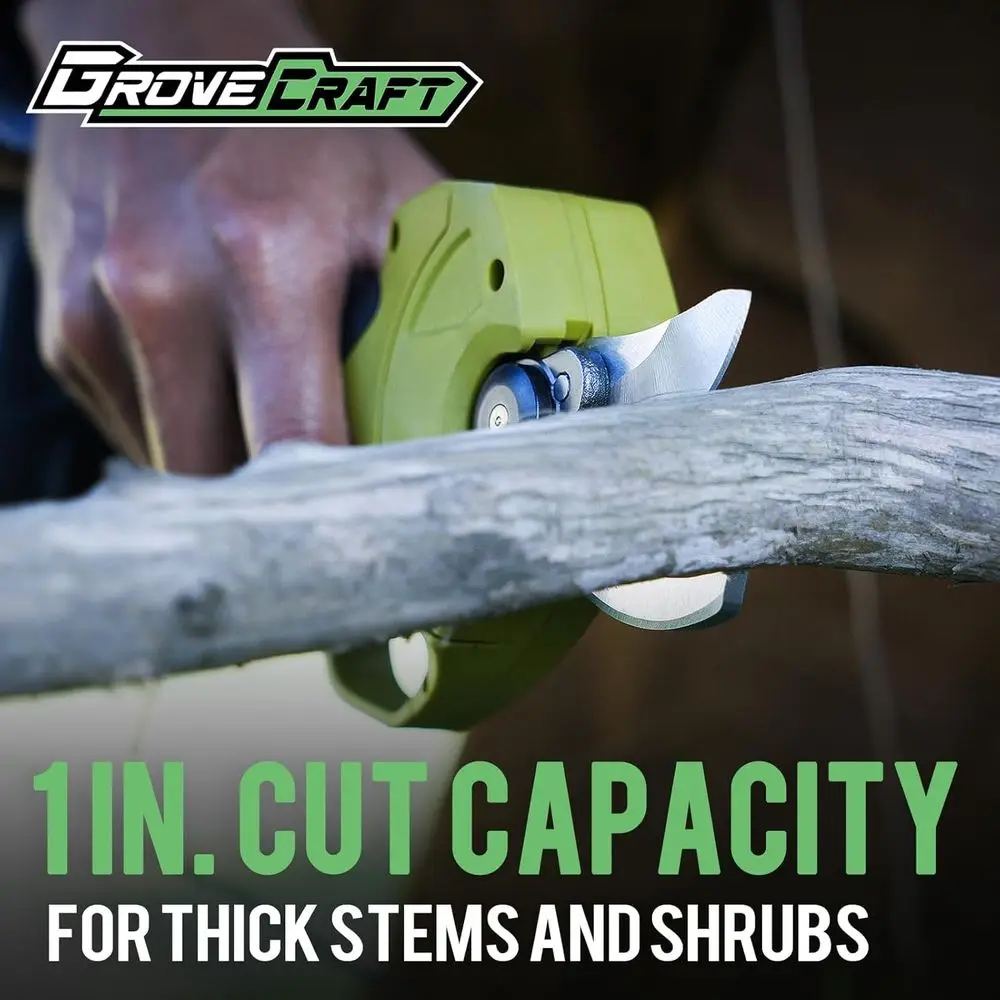 20 V 2-in-1-Gartenschere mit bürstenlosen Stangen und 2 Akkus, batteriebetriebenes kabelloses elektrisches Beschneiden mit Schmiermittel, 1-Zoll-Schnitt