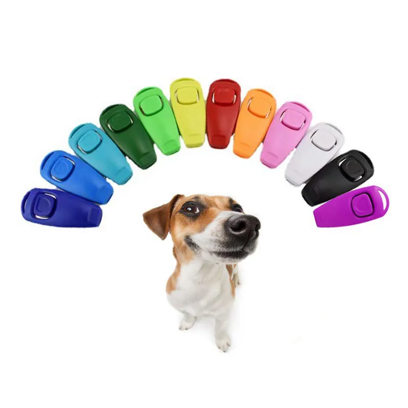 Pet Cat Dog Training Whistle Plastic New Dog Click Trainer Portable Auxiliary Adjustable Wristband Sound Key Chain Dog Supplies