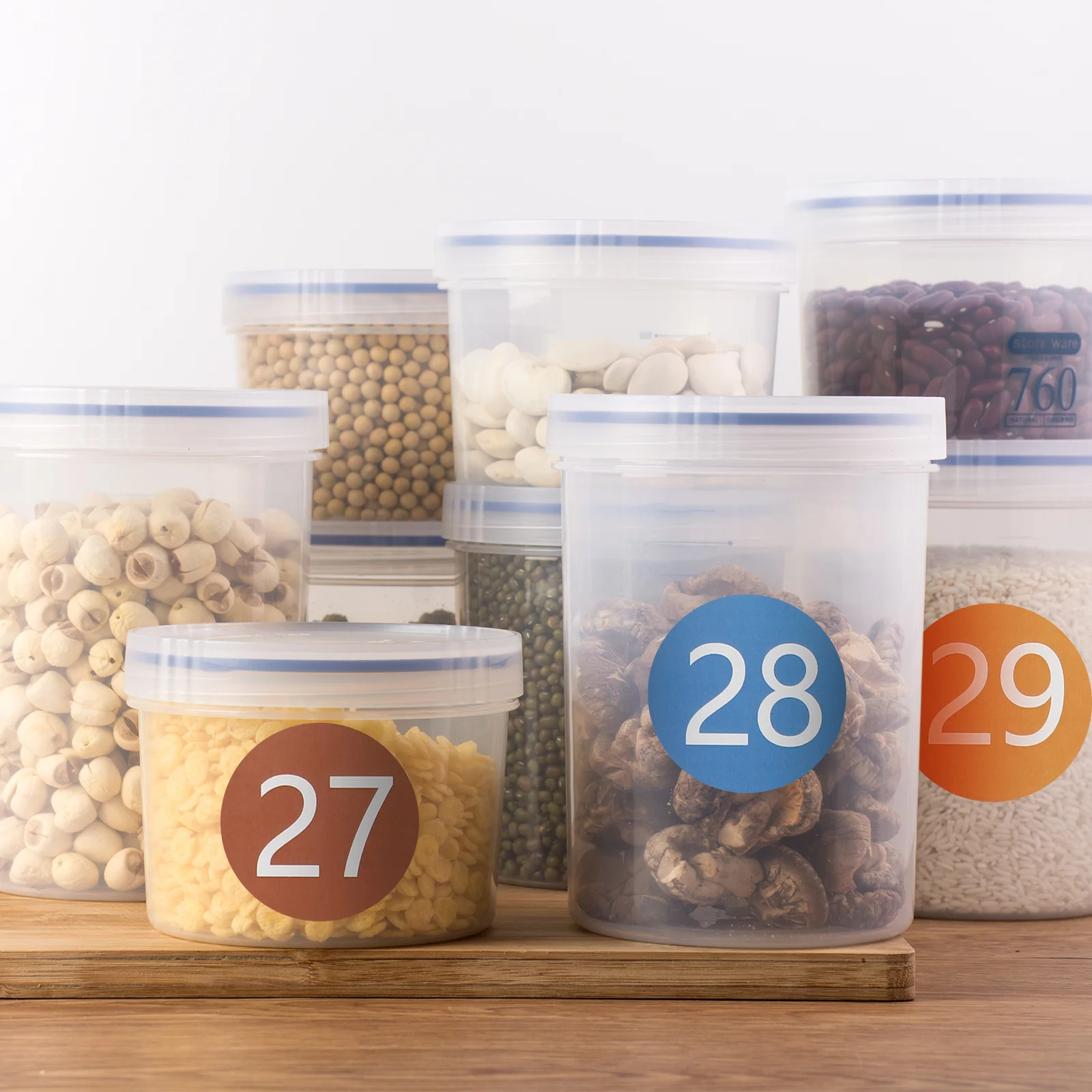 ملصقات أرقام مستديرة 5 أوراق ملصقات مقاومة للماء من مادة PVC لتغليف الهدايا على شكل مغلف مجلد ملفات تنظيم منزلي مصنوع يدويًا #1