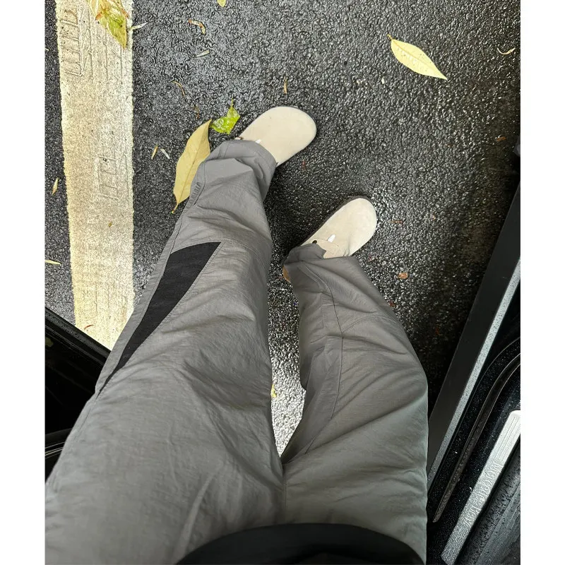 

Qui Dry Ice Silk мужские летние тонкие брюки для скалолазания уличные десантники прямые повседневные брюки модные молодежные брюки...