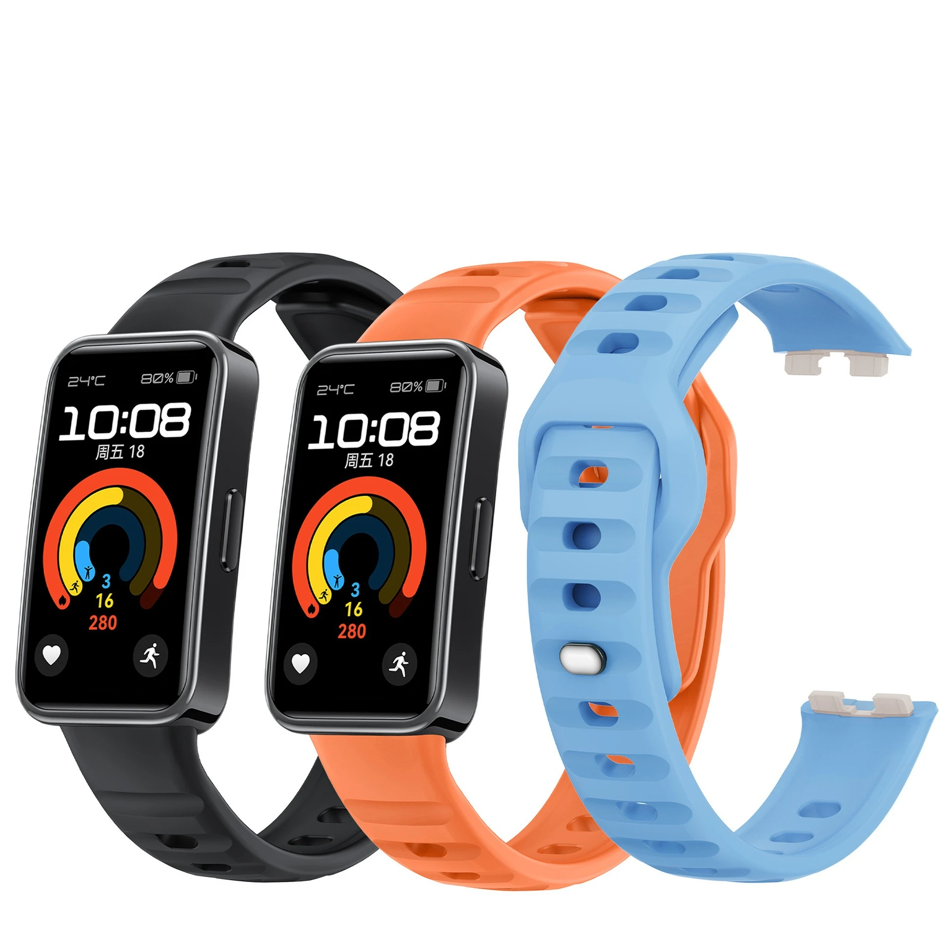 Silicone Watch Strap with Reverse Buckle Suit for Huawei Watch Band 8/9/10 Universal Silicone Strap