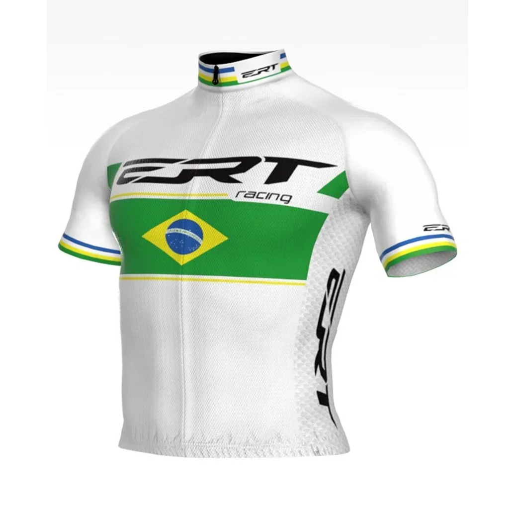 Brazil Ert Racing Cycling Men\'s Short Sleeve Jerseys Quick Dry Breathable Clothing Camisa Ciclismo Masculina Bicicletas Shirts