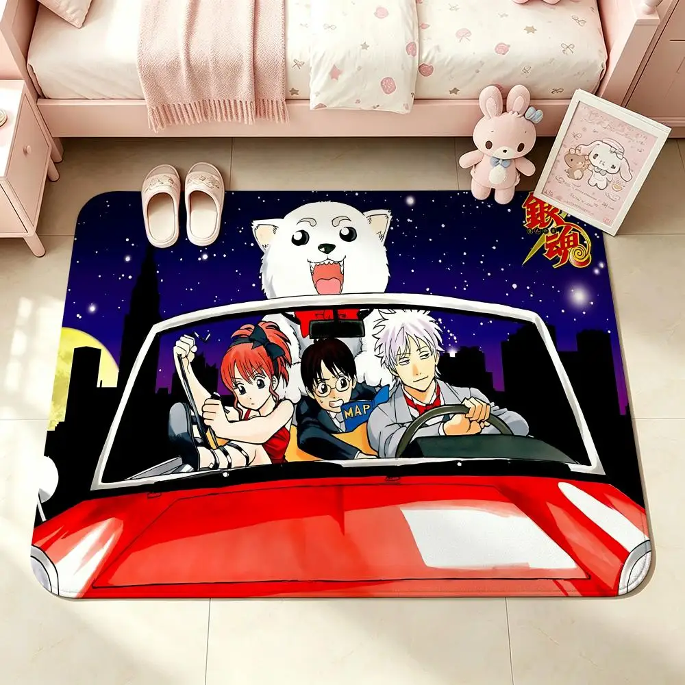 Anime-GintamaS Floor Mat Bedroom Carpet, Bathroom Foot Mat, Doormat, Non-Slip Absorbent Multi-Use