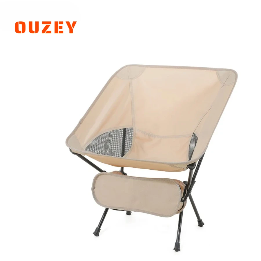 

OUZEY Foldable Camping Chairs Set Lightweight folding Chair Ultralight Backpacking Moon Chairs for Garden Picnic Beach Fishing