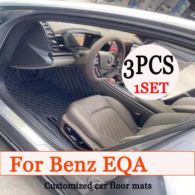 

Car Floor Mats For Mercedes Benz EQA 2022 Custom Auto Foot Pads Automobile Carpet Cover Interior Accessories