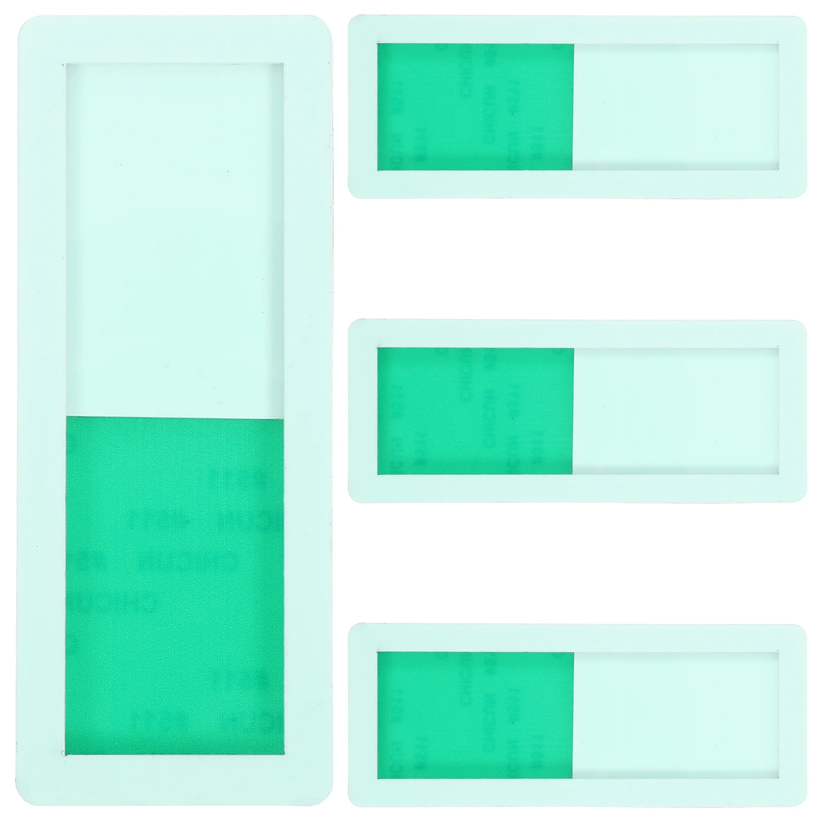 

4pcs Acrylic Privacy Door Signage 4x10cm White Magnetic Slide Indicator for Office Clinics Vacant Occupied In Session