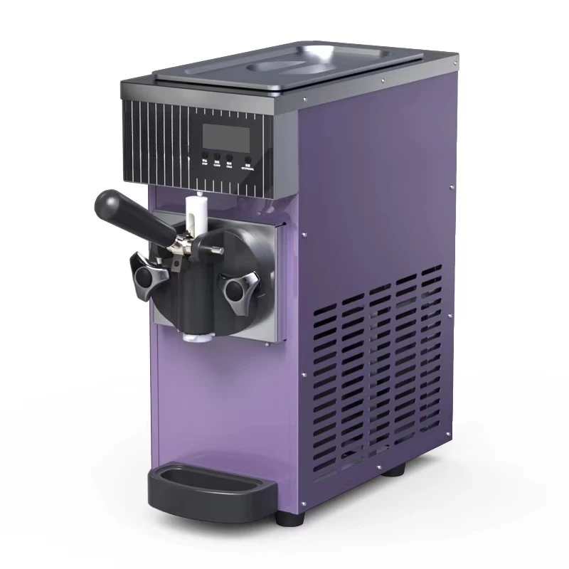 3.5L Small Tabletop Soft Serve Ice Cream Machine Stainless Steel 50/60Hz Automatic Single Nozzle Flavor Countertop 50/60Hz