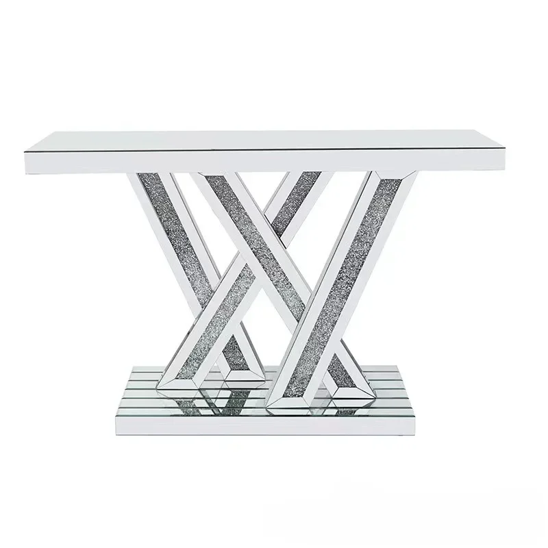 

Europe and the United States simple creative G-diamond porch mirror with diamond porch table at the entrance of the lobby of