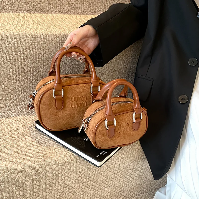 

1pc 2026 Trendy Mini Satchel Bag for Women - Suede Texture, Multi-Color, Versatile Handheld & Crossbody, Cute Daily Style