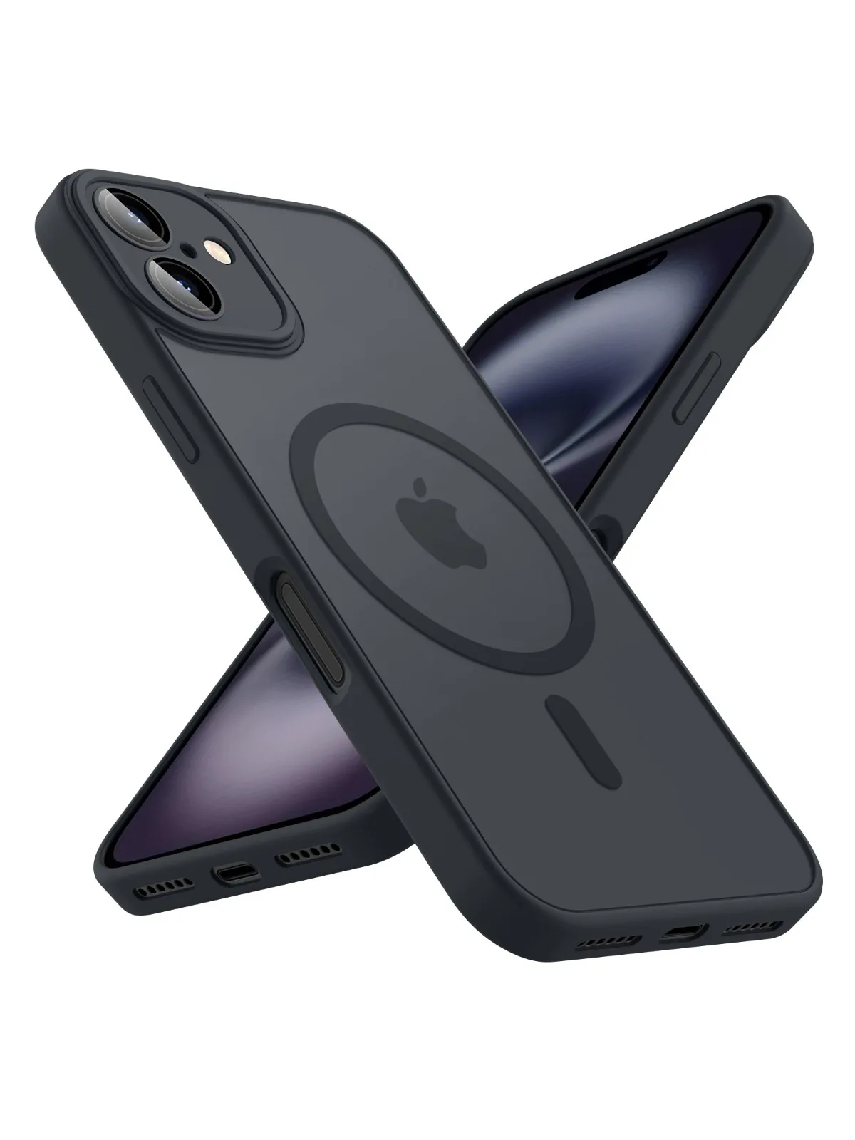 Luxury Magnetic Matte Translucent Armor Shockproof Case For iPhone 11 12 13 14 15 16 For Magsafe Wir