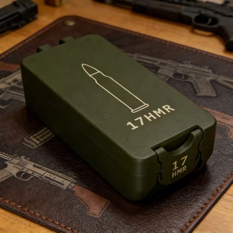 Green Snap-Lock Ammo Case for.17 HMR - Stores 120 Rounds, Removable Insert for Easy Loading & Cleaning
