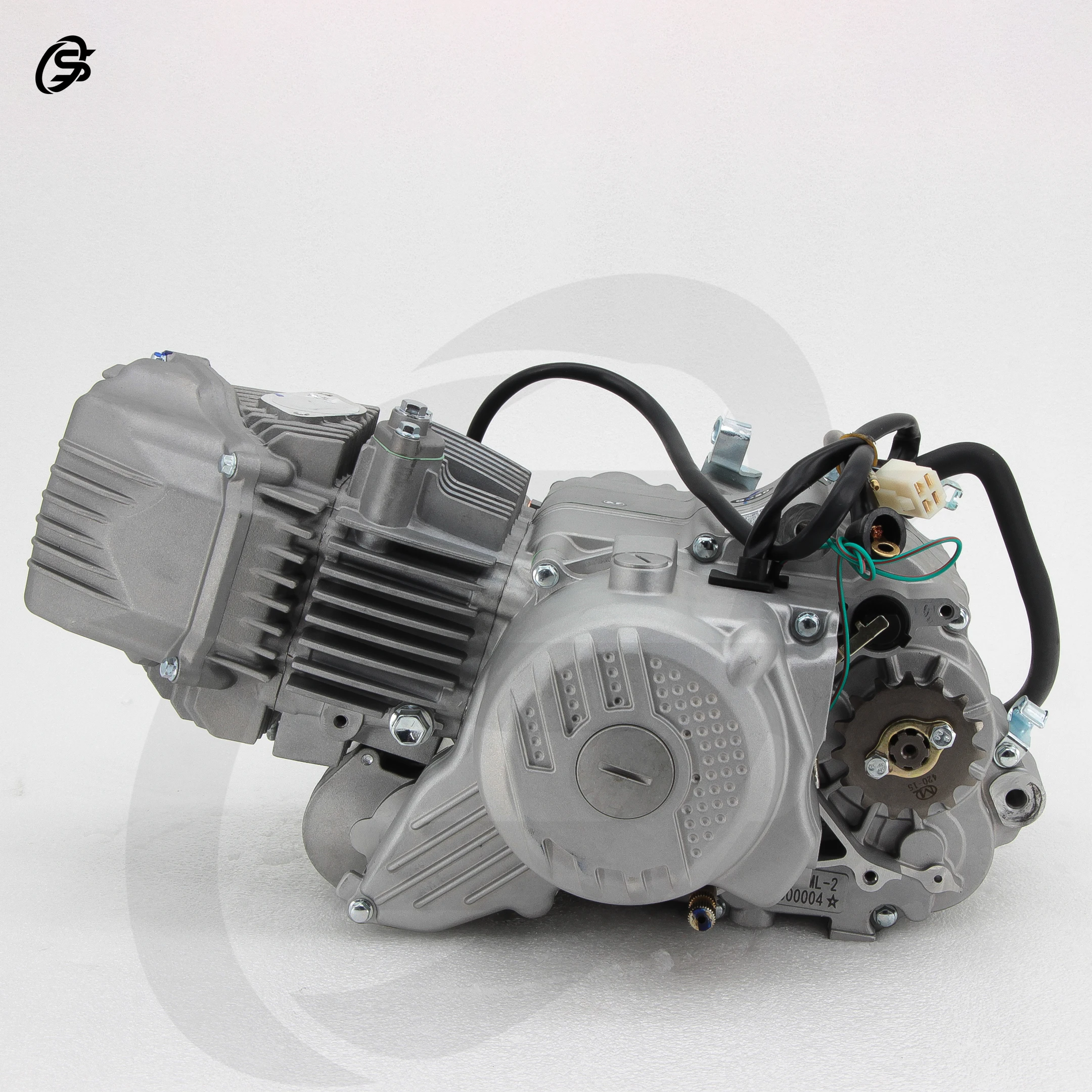 190CC ATV Engine Beach Bike Engine Silver Horizontal Engine ATV Powertrain