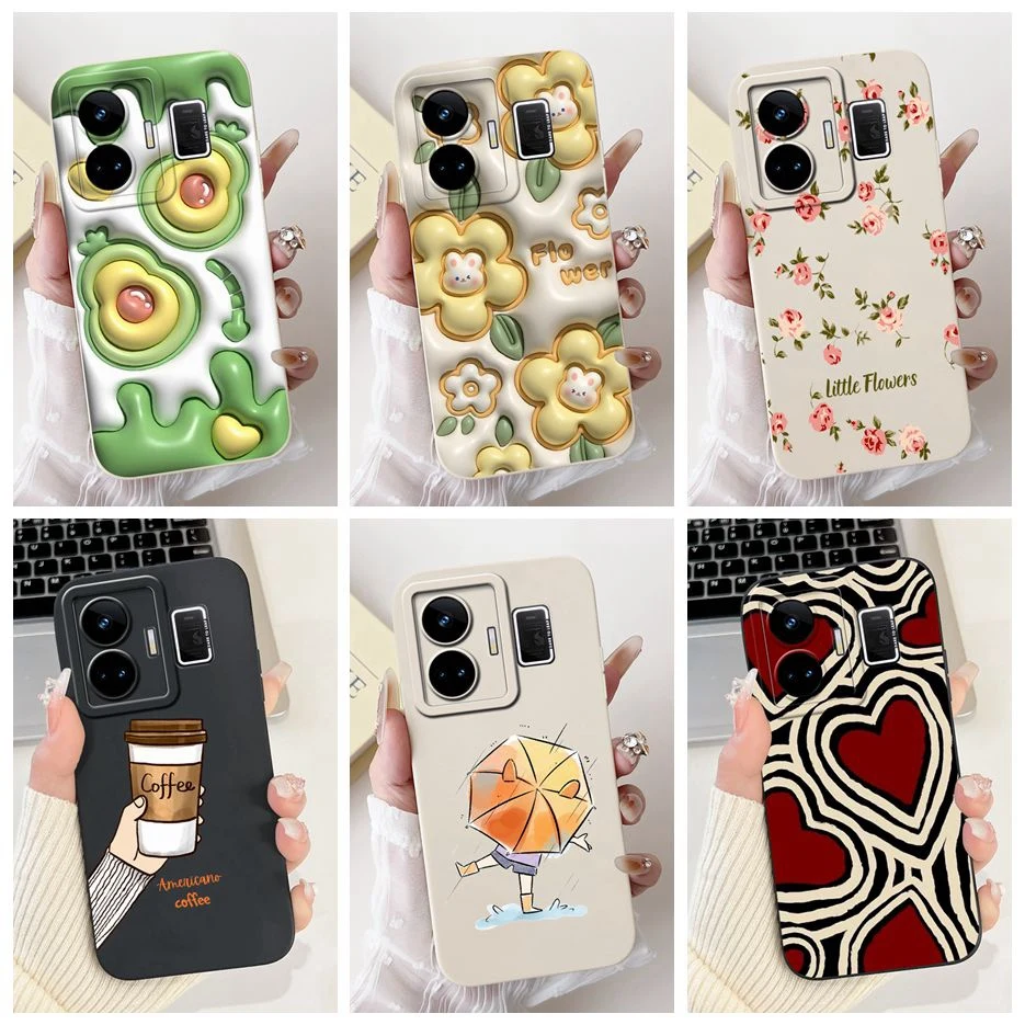 For Realme GT Neo 5 Case RMX3706 New Fashion Candy Painted Cover Soft TPU Phone Case For Realme GT Neo5 240W Fundas 6.74'' Coque