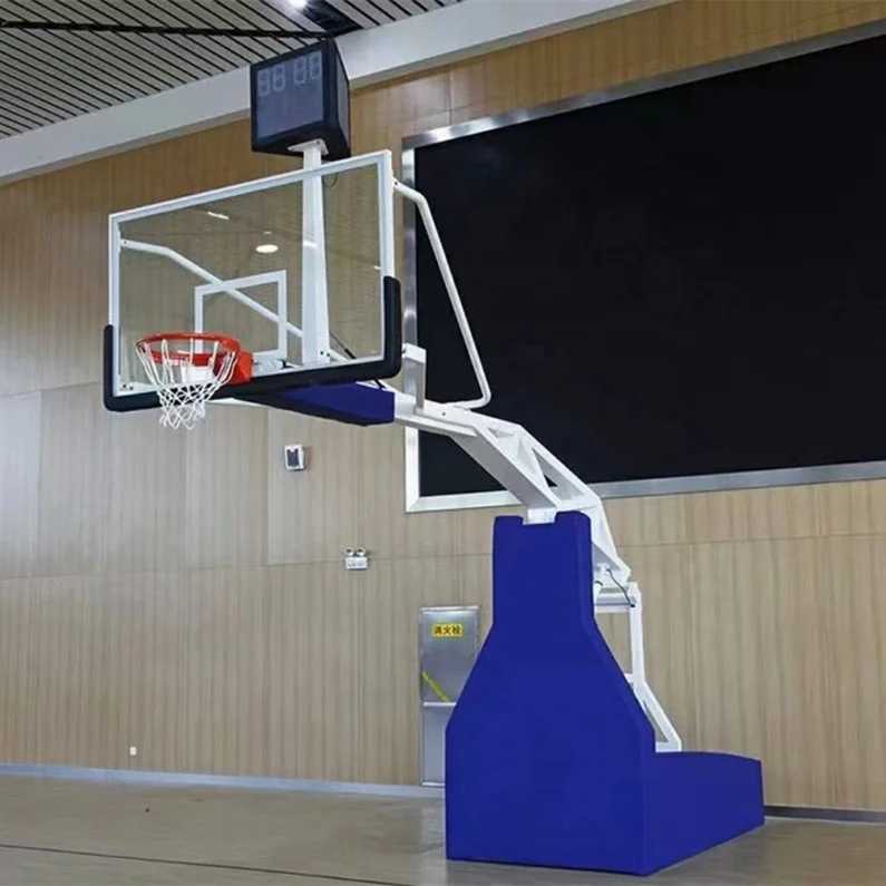 Professional FIBA  Basketball Hoop Stands Indoor Outdoor Foldable Standard System Adjustable Height Portable Basketball Hoop