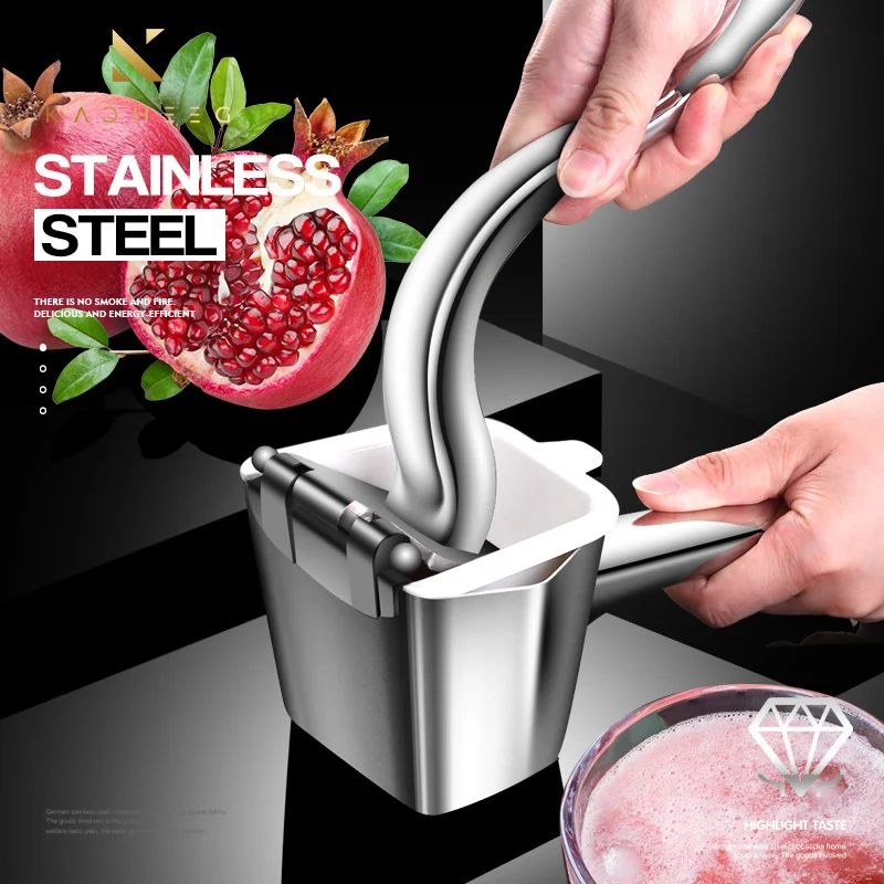 

304 Stainless Steel Manual Juice Squeezer Hand Pressure Portable Orange Juicer Pomegranate Lemon Squeezer Kitchen Accessories