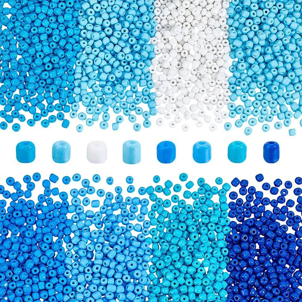 

8 Sets 8 Colors Opaque Baking Painted Glass Beads Mixed Color 4x3mm Hole: 1.2mm 300pcs/set 1 set/color