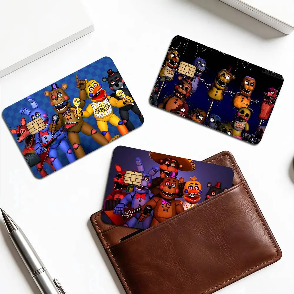 Game FNAF Freddy Movie Credit Card Skin Stickers for Bank Card Transportation Card Waterproof Sticker Anti-scratch Women Gift