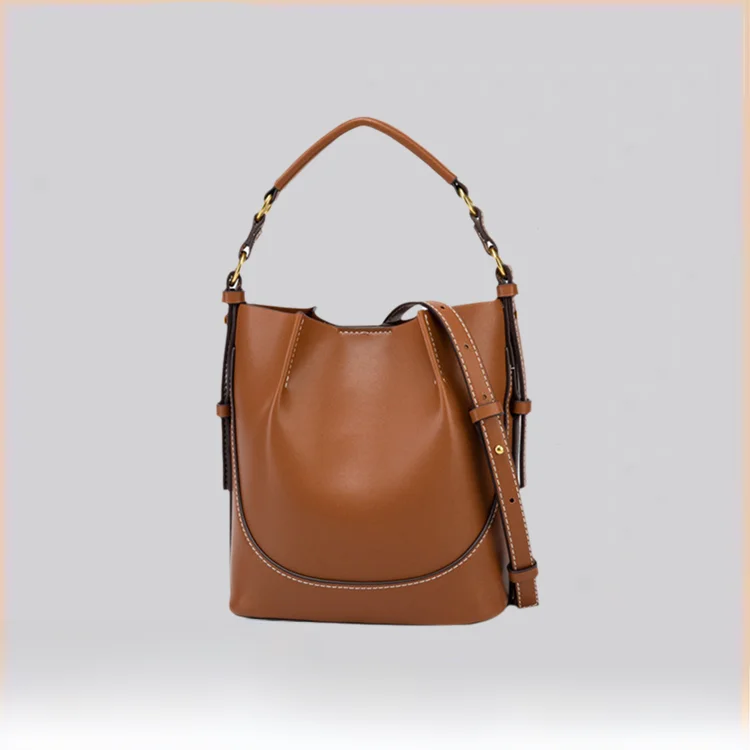 

Trendy Brown Folded Buet Bag Women's Crossbody oulder Bag Casual Simple Sle Magnetic Bule Closure Handbag for Ladies