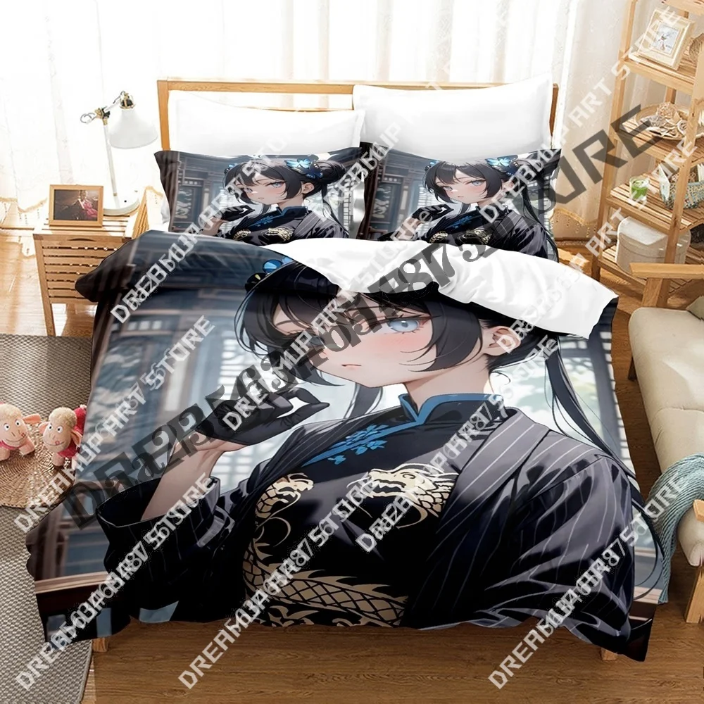 

3D Print Blue Archive Ryuge Kisak Anime Bedding Set Twin Queen King Full Size Duvet Cover Pillowcase Bed boys girls Adult