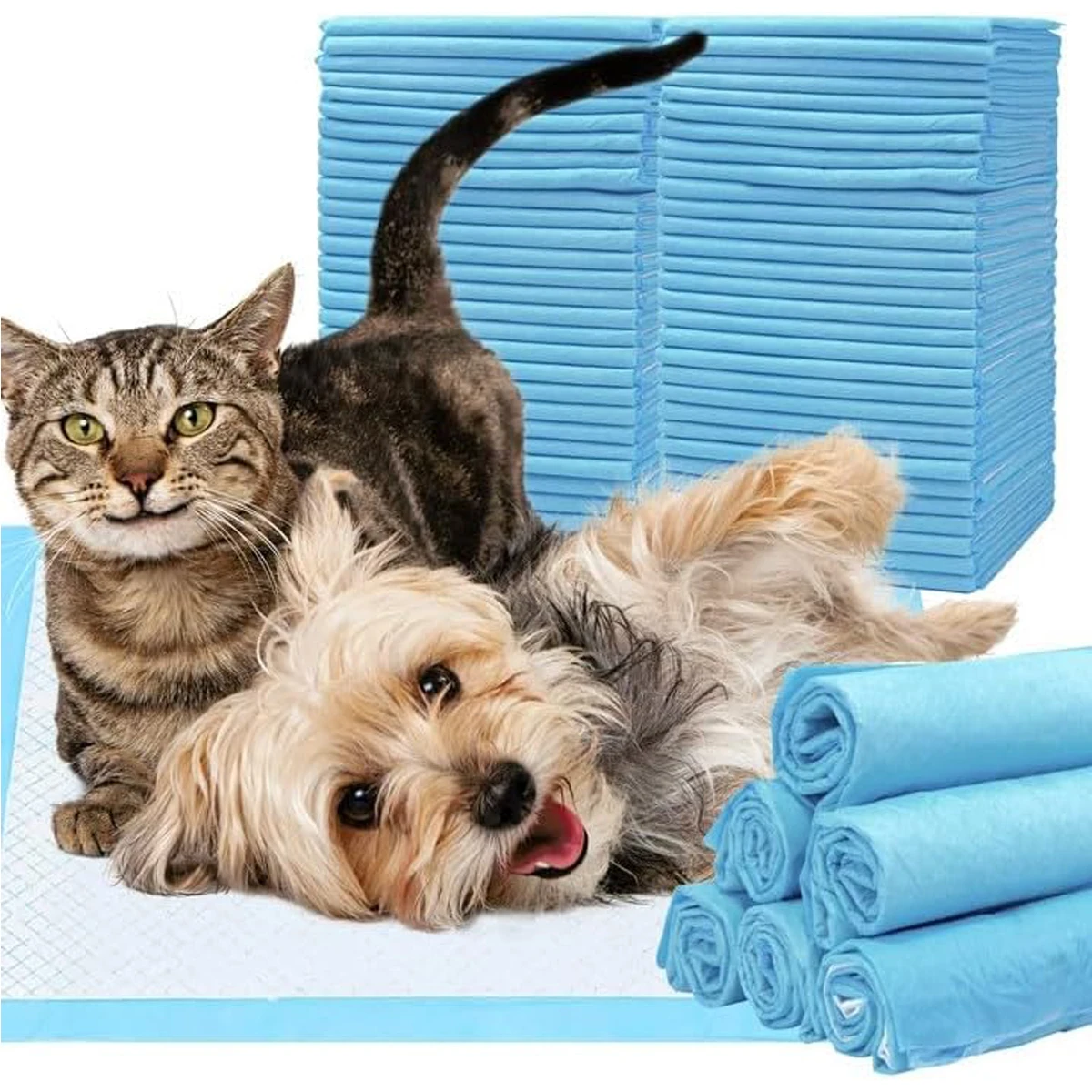 

Dog and Puppy Pee Pads with Leak-Proof Quick-Dry Design for Potty Training Pack of 50 Super Absorbent Pet Diaper Training Pads