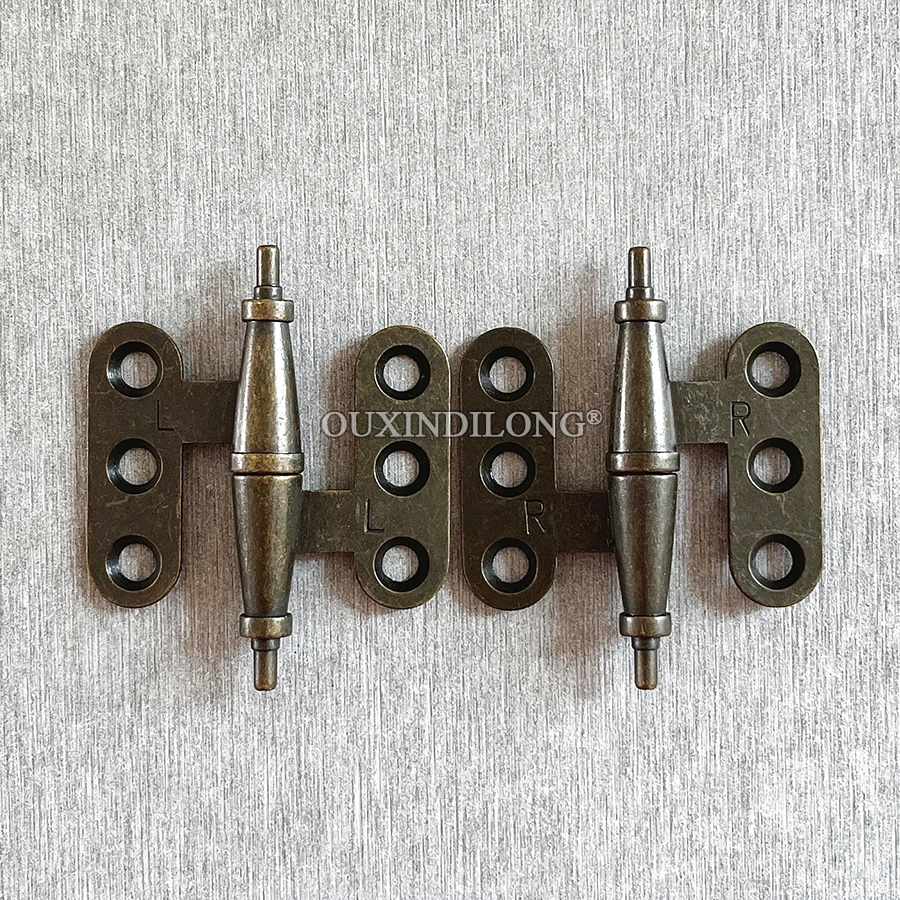 Retro Vintage 4Pairs Zinc Alloy Furniture Hinges Cupboard Closet Bookcase Dresser Cabinet Door Hinges Detachable Bronze Hinges