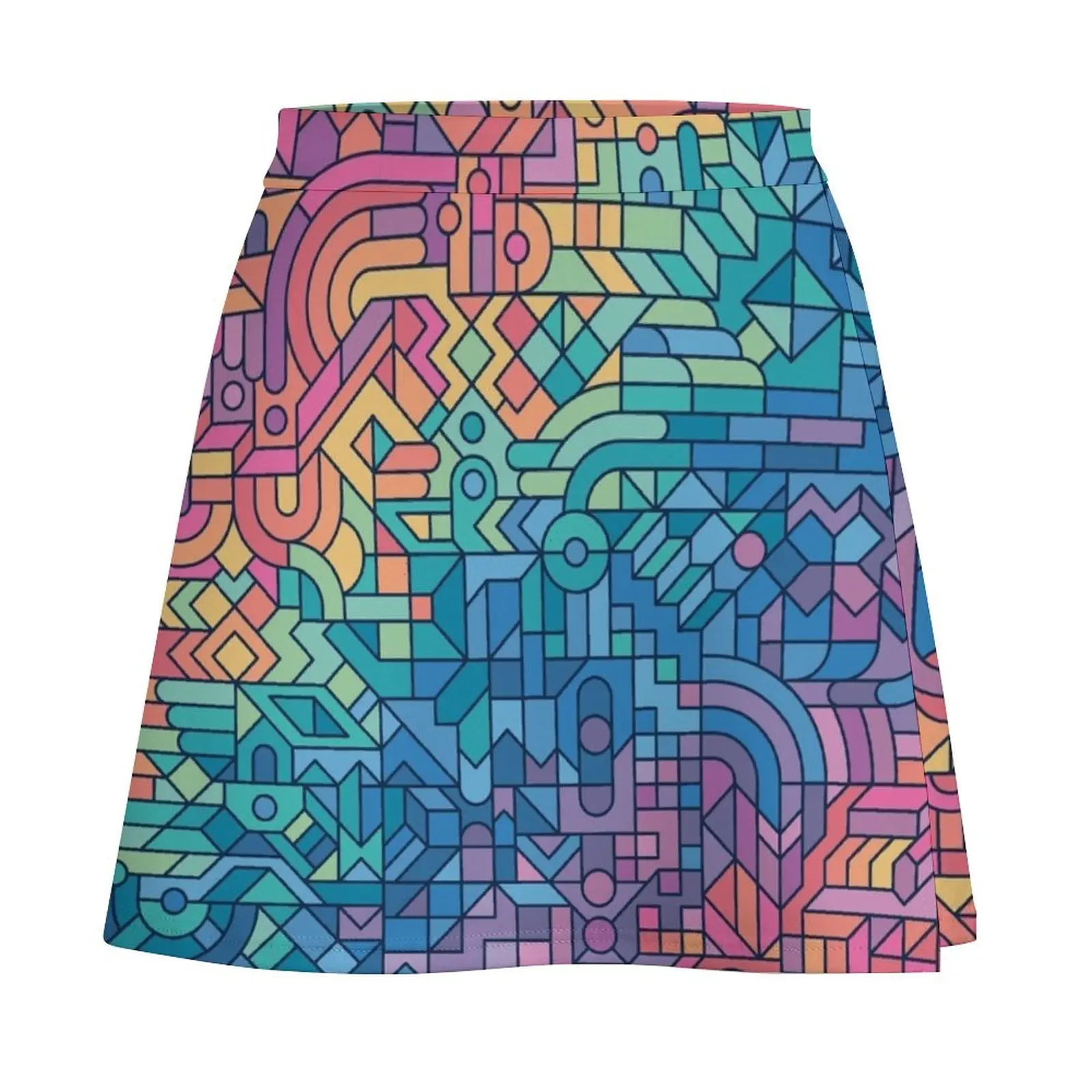 Colourful Chaos Mini Skirt women's clothing summer 2026 novelties Female dress Women's clothing korean style clothing Mini Skirt