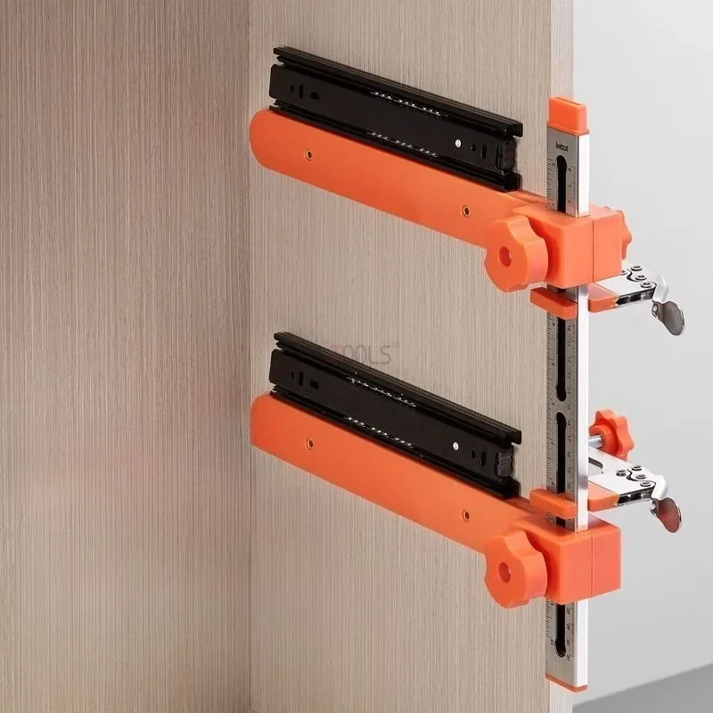 Drawer Rail Assistant Wardrobe Cabinet Quick Fixing Positioning Punching Installation Tool Adjustable Splicing DIY Artifacts