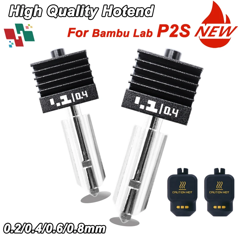 

For P2S Standard Flow Hotend bambu lab Fast Printing Upgrade Hotend High Precision Quick Replacement Nozzle 0.2 0.4 0.6 0.8