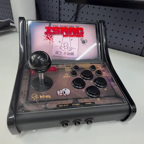 Switch Arcade Stick & Dock- Isaac Themed  Retro Gaming Experience Sanwa Joystick & Buttons for ns tablet