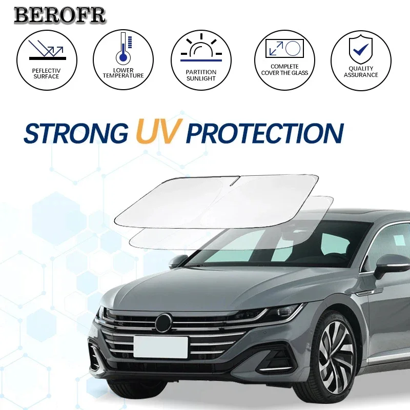 Windshield Sun Shade For VW Volkswagen Arteon R Line Sunshade Sun Visor Protector Foldable Blocks UV Rays Keep Car Cooler
