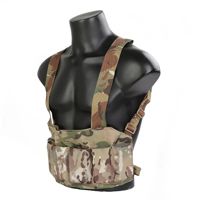 CS Match Wargame Fast Tactical Chest Rig Vest Apron H-Type Combat Airsoft Vest With 6 Rifle Magazine Bag Hunting Chest Rig