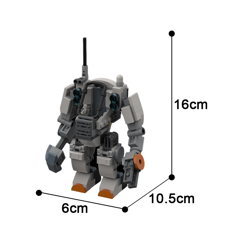 Gobricks MOC Beefed-up city space construction mech Model Building Blocks Classic Mech Mercury Hardsuit Bricks Toy Kids Gift