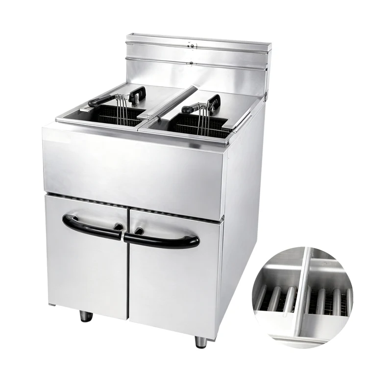 Electric gas stainless steel 3/4/5 fire pipe single/double tank commercial frying cabinet (for restaurants)