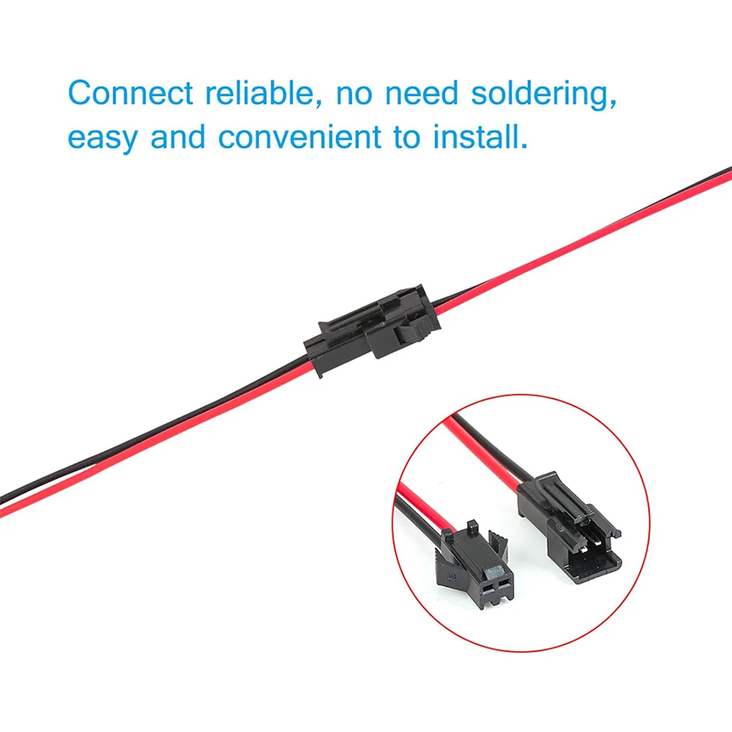 10 أزواج JST SM 2 دبابيس التوصيل الذكور والإناث سلك موصل سلك موصل كابل ضفيرة التوصيل لشريط LED ضوء الشريط مصباح